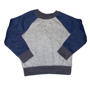 Kids Gray and Blue Raglan Sweatshirt